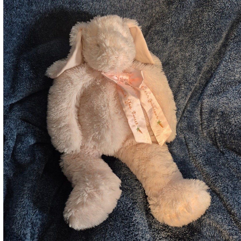 Bunnies By The Bay Pink Plush Bunny Rabbit Love You Sweet Ribbon Stuffed Animal